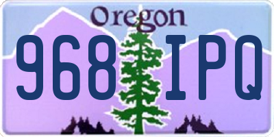 OR license plate 968IPQ