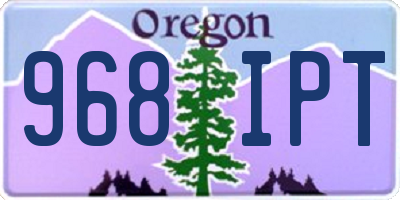 OR license plate 968IPT