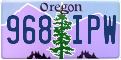 OR license plate 968IPW