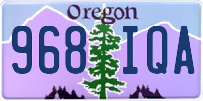 OR license plate 968IQA
