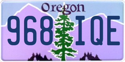 OR license plate 968IQE
