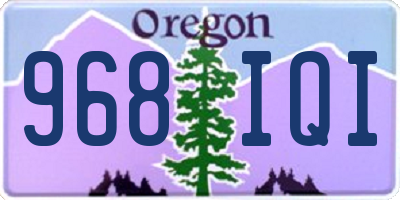 OR license plate 968IQI