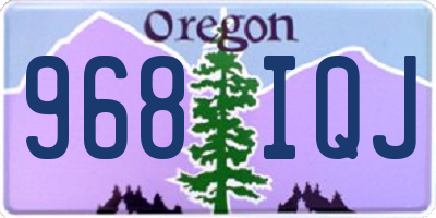 OR license plate 968IQJ