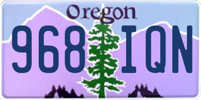 OR license plate 968IQN