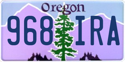 OR license plate 968IRA