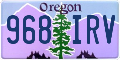 OR license plate 968IRV