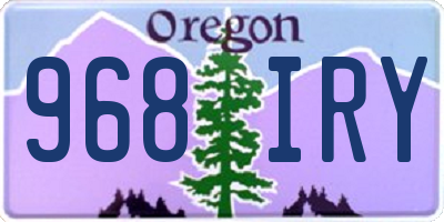 OR license plate 968IRY