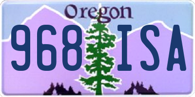 OR license plate 968ISA