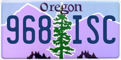 OR license plate 968ISC
