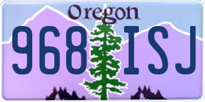 OR license plate 968ISJ