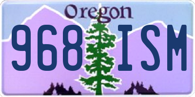 OR license plate 968ISM