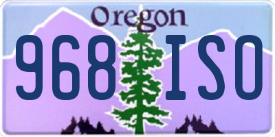 OR license plate 968ISO