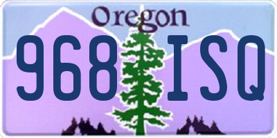 OR license plate 968ISQ