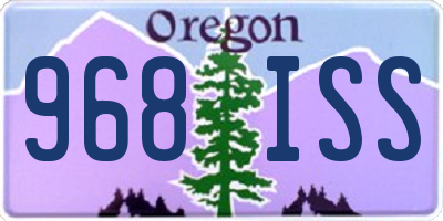 OR license plate 968ISS