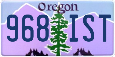 OR license plate 968IST