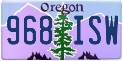 OR license plate 968ISW