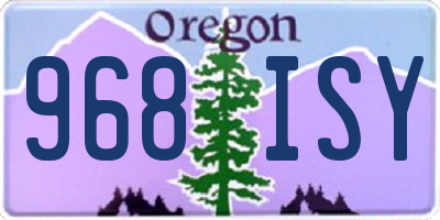 OR license plate 968ISY