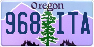OR license plate 968ITA