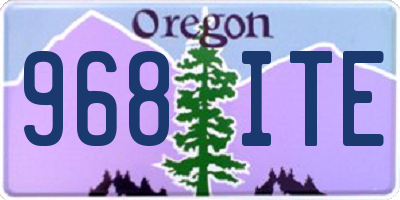 OR license plate 968ITE