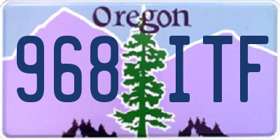 OR license plate 968ITF