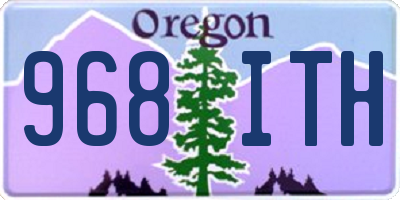 OR license plate 968ITH
