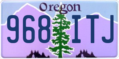 OR license plate 968ITJ