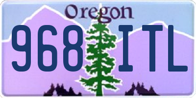 OR license plate 968ITL