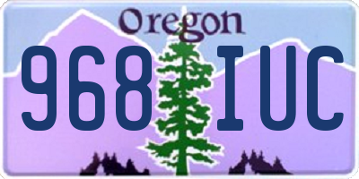 OR license plate 968IUC