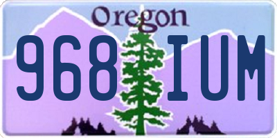 OR license plate 968IUM