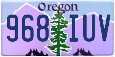 OR license plate 968IUV
