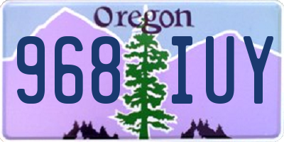 OR license plate 968IUY