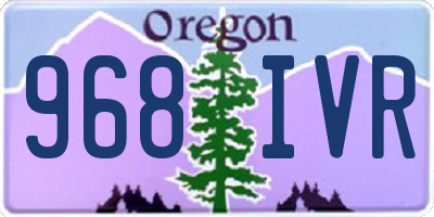 OR license plate 968IVR
