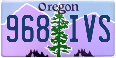 OR license plate 968IVS