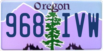 OR license plate 968IVW