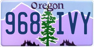 OR license plate 968IVY