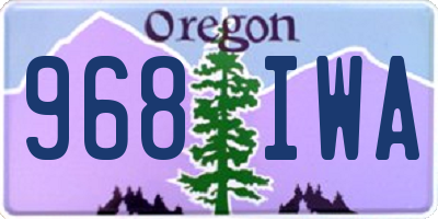 OR license plate 968IWA