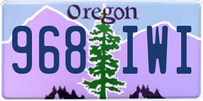 OR license plate 968IWI
