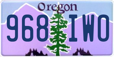 OR license plate 968IWO