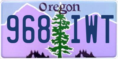 OR license plate 968IWT