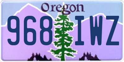 OR license plate 968IWZ