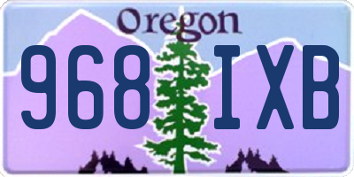 OR license plate 968IXB