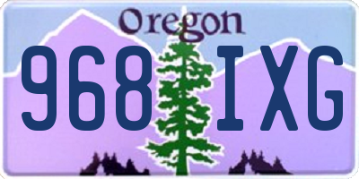 OR license plate 968IXG