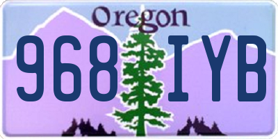 OR license plate 968IYB