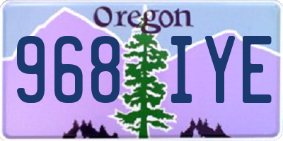 OR license plate 968IYE