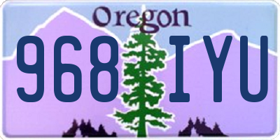 OR license plate 968IYU