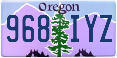 OR license plate 968IYZ