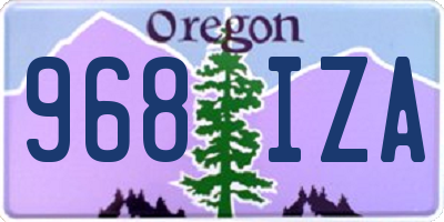 OR license plate 968IZA