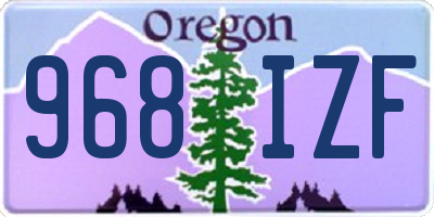 OR license plate 968IZF