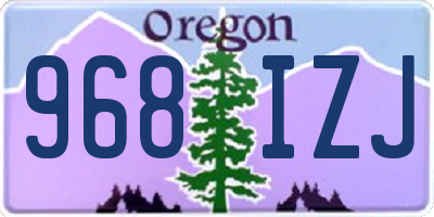 OR license plate 968IZJ