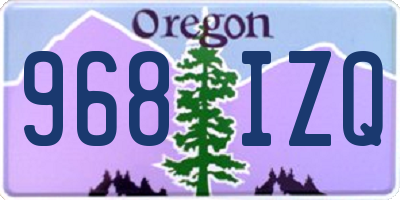 OR license plate 968IZQ